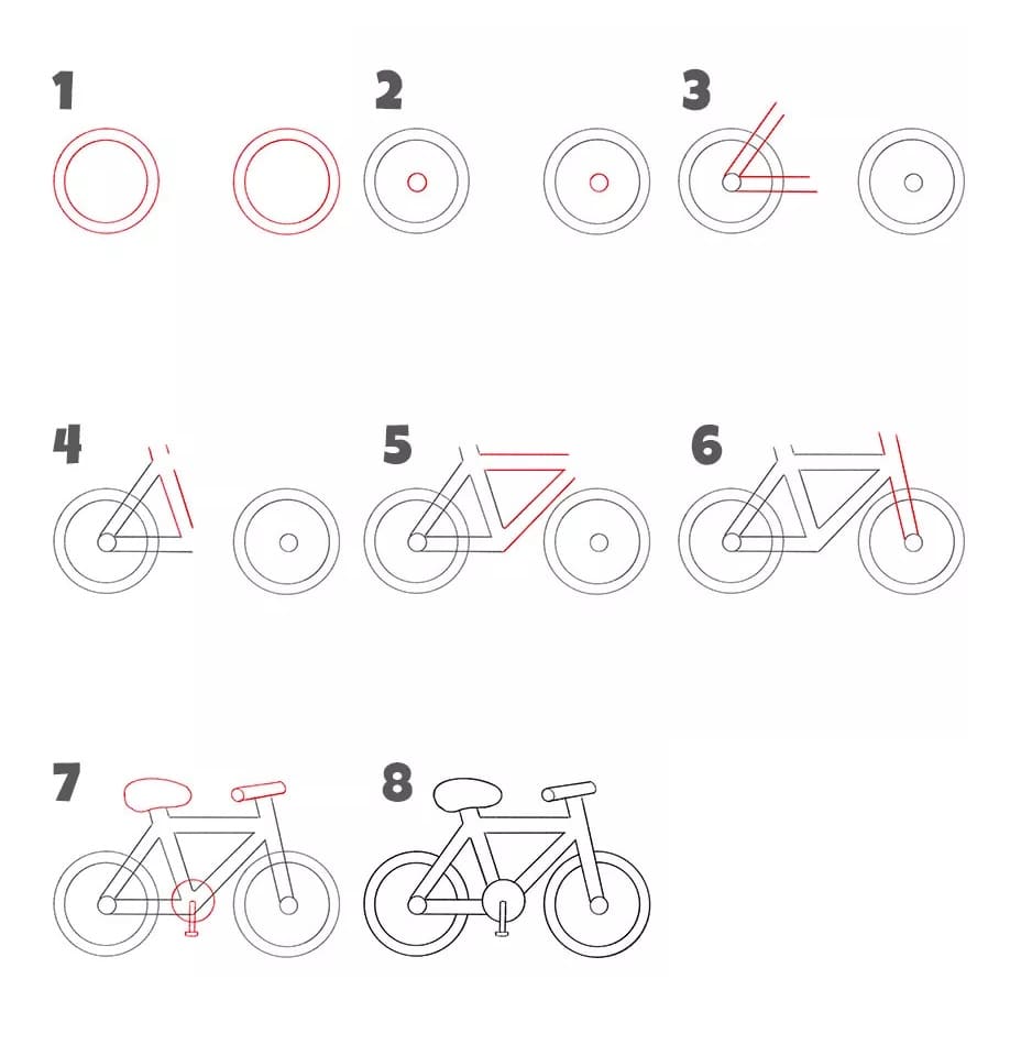 Hướng dẫn cách vẽ Xe Đạp - Tô màu xe đạp - How to draw bicycle | Hướng dẫn,  Mầm non, Y học