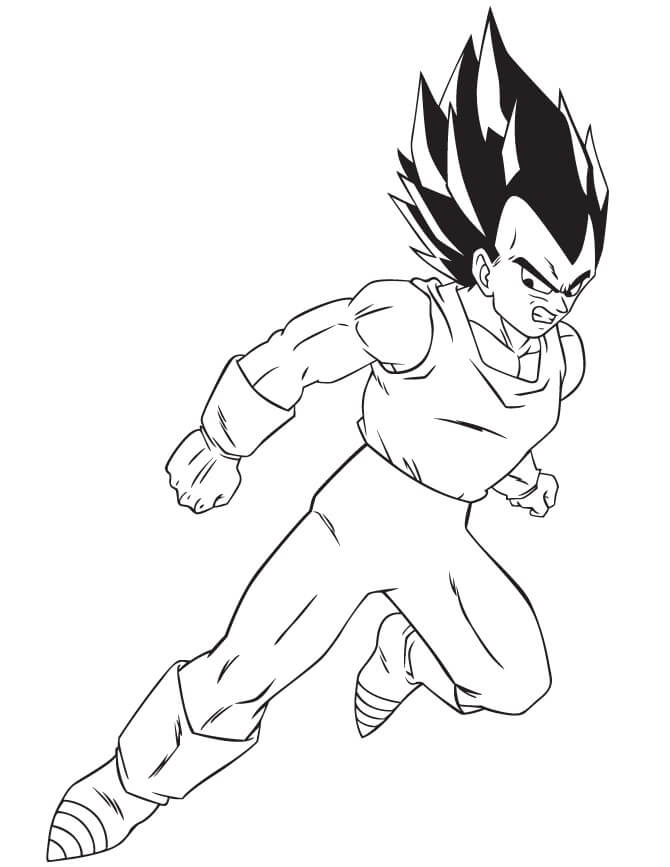 Tô màu Vegeta Giận Dữ