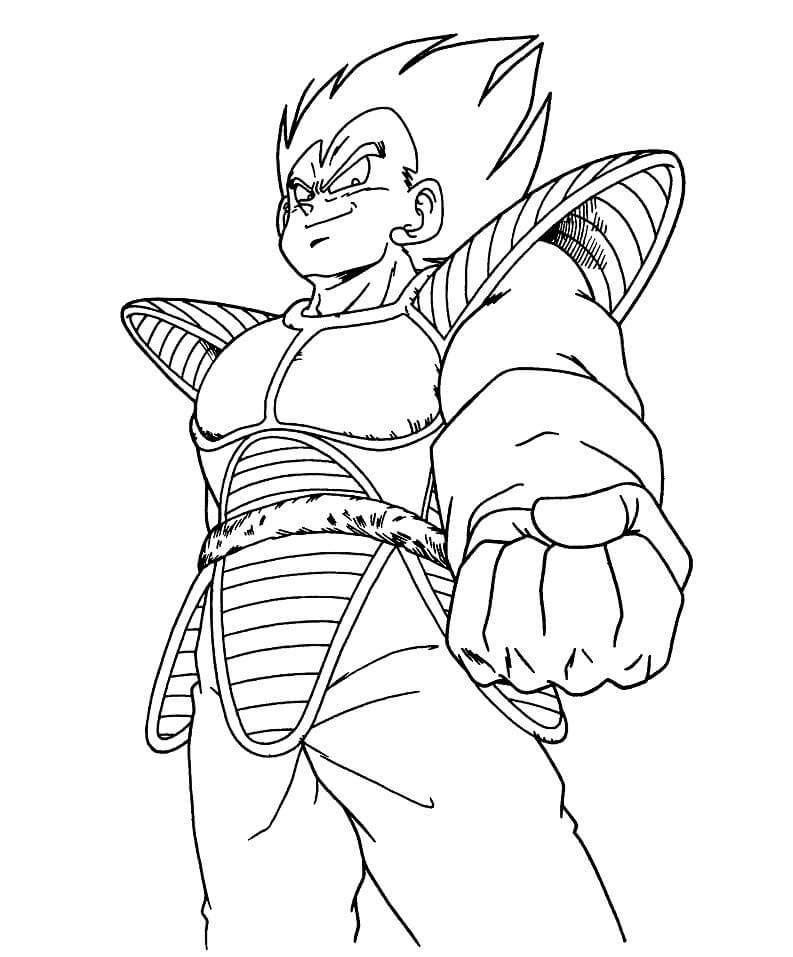 Tô màu Vegeta Mỉm Cười