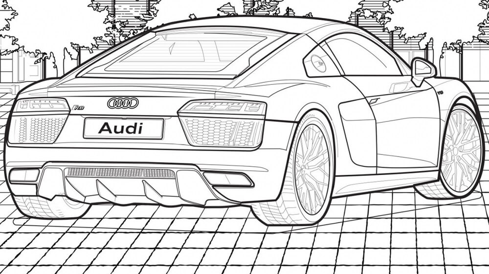 Tô màu Xe Audi Đời Mới