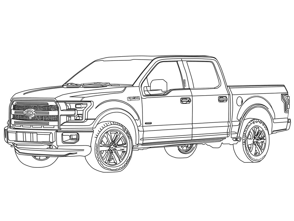 Tô màu xe bán tải ford f-150