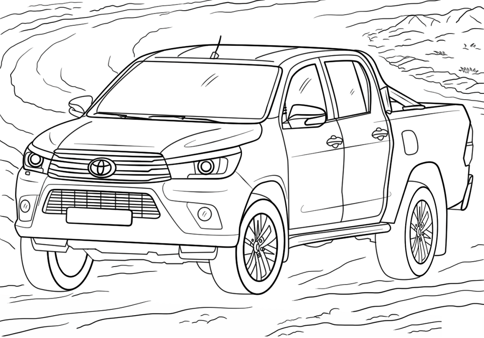 Tô màu xe bán tải toyota hilux