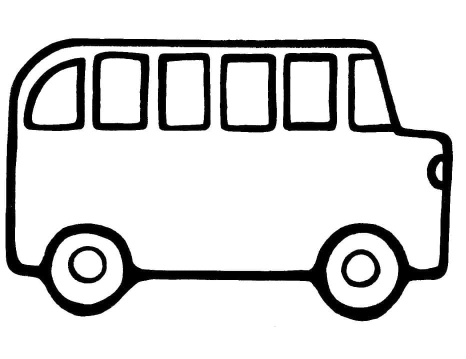 Tranh tô màu xe bus - betapto.com