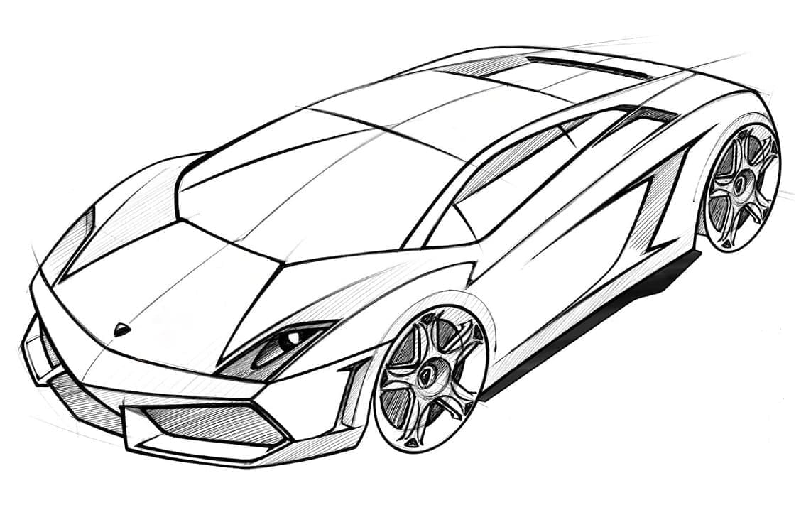 Tô màu Siêu Xe Lamborghini Tốc Độ - Tranh Tô Màu Cho Bé