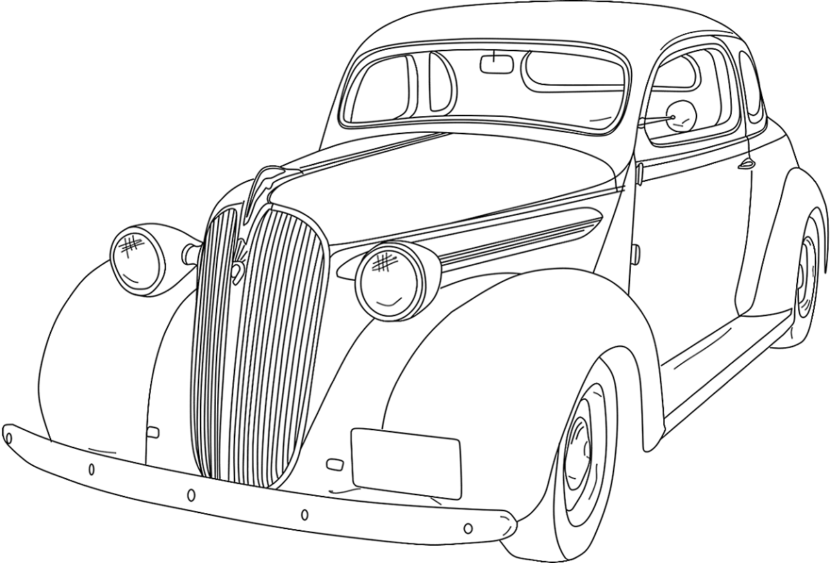 Tô màu xe ô tô 1930 chevrolet coupe