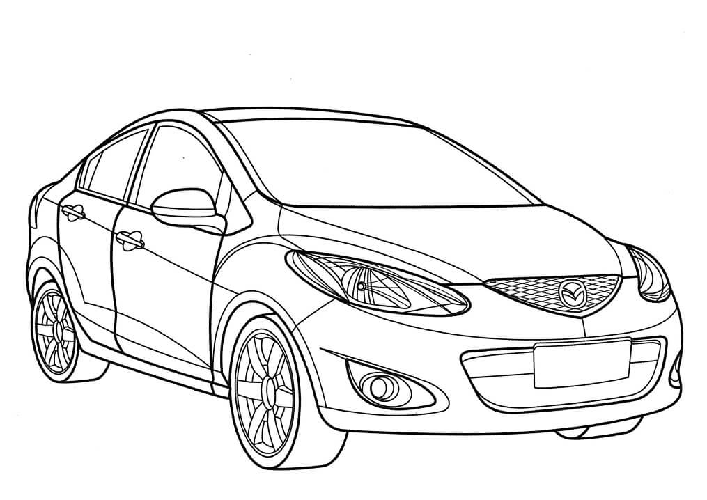 Tô màu Xe Ô Tô Mazda 2 Sedan