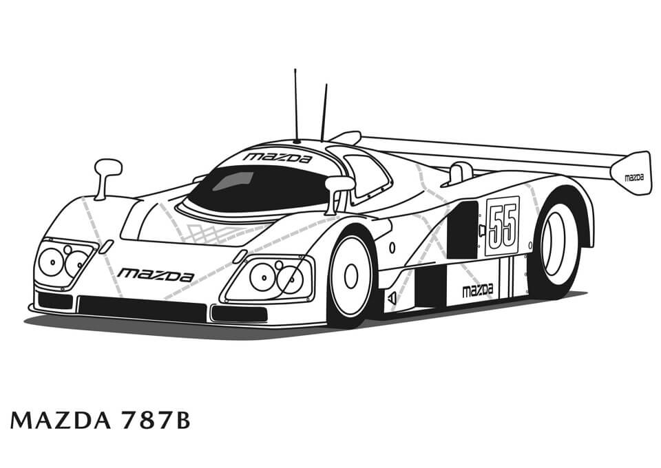 Tô màu Xe Ô Tô Mazda 787B