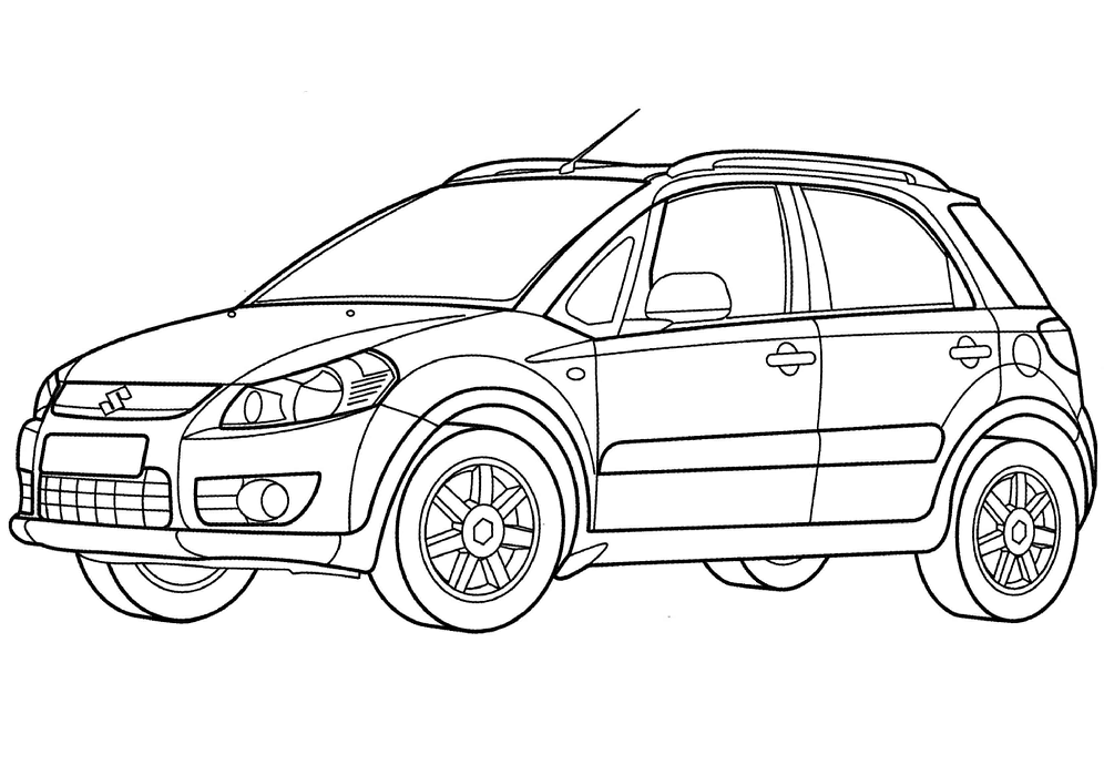 Tô màu xe ô tô suzuki sx4