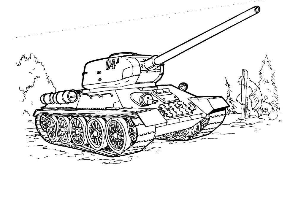 Tô màu Xe Tăng T-34