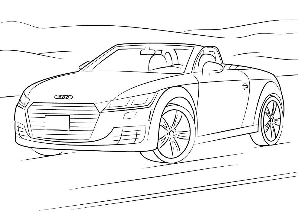 Tô màu xe thể thao audi tt