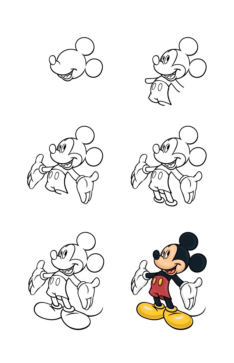 Học vẽ chuột Mickey