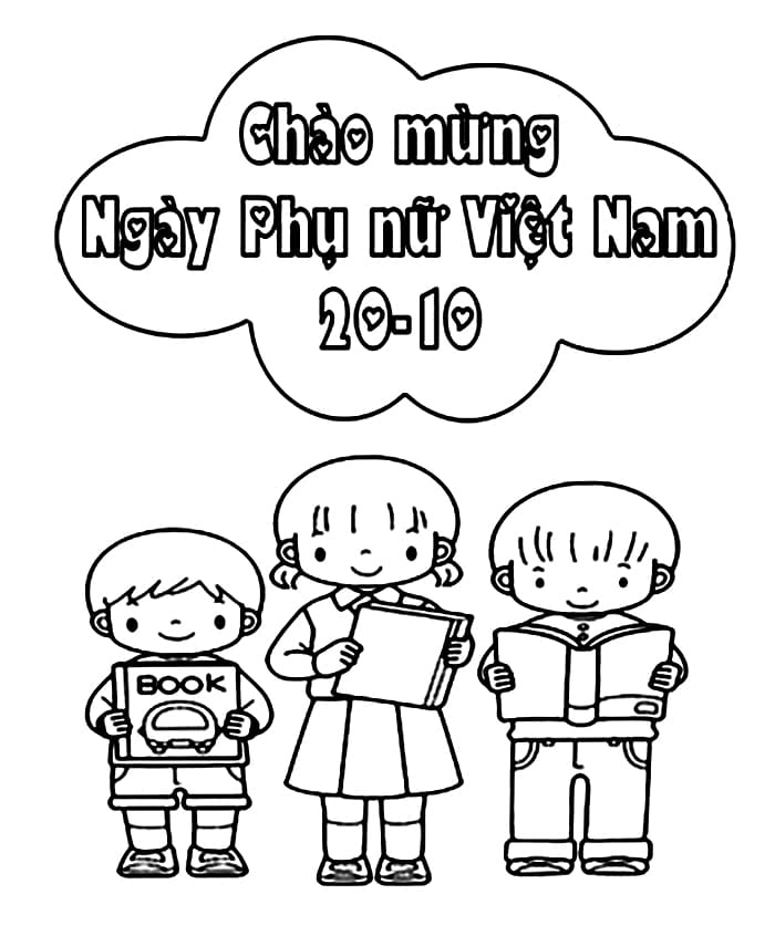 Tô màu Chúc Mừng Ngày Phụ Nữ Việt Nam