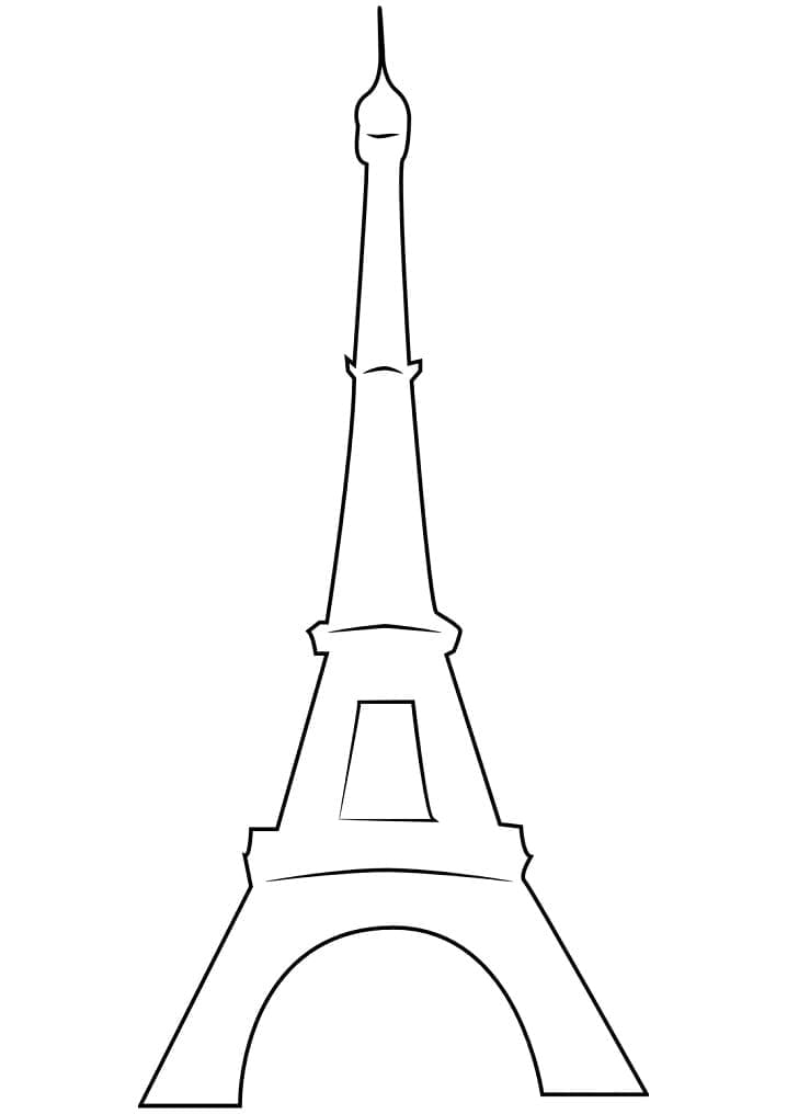 Tô màu Tháp Eiffel Dễ và Đơn Giản