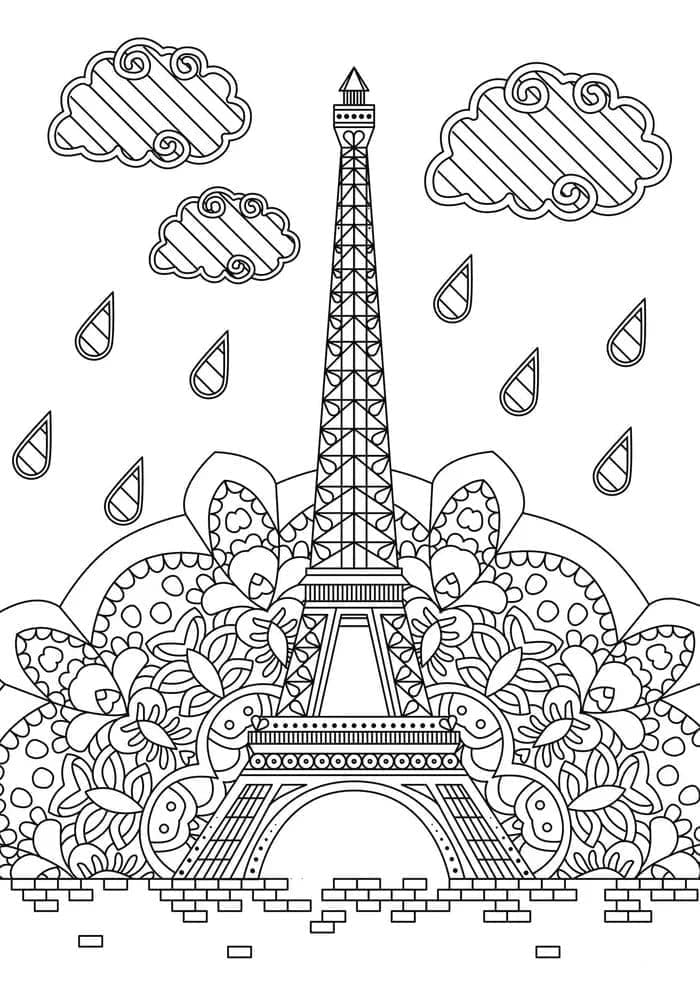 Tô màu Tháp Eiffel Nghệ Thuật