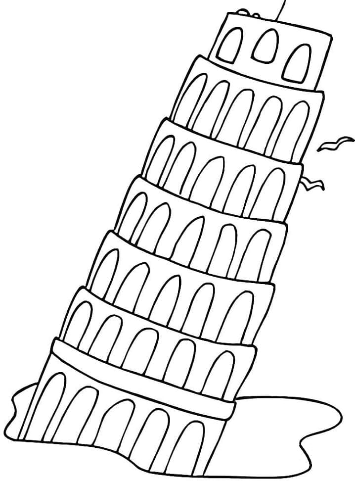 Tô Màu Tháp Nghiêng Pisa