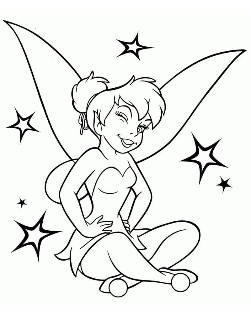 Tô màu Tinker Bell Vui Mừng