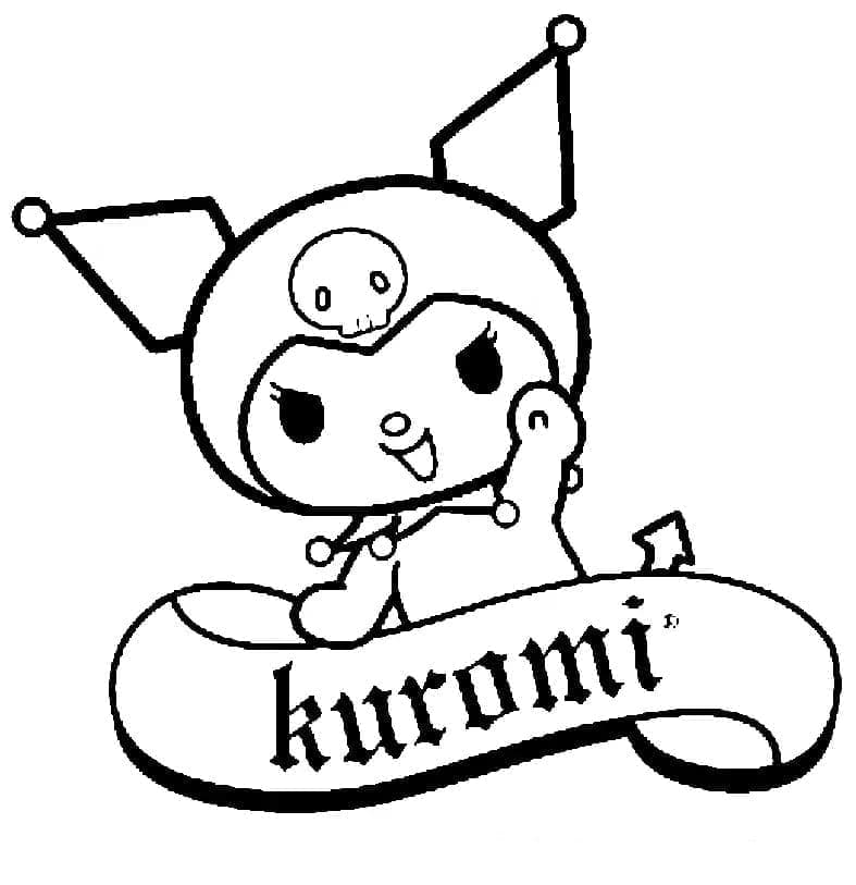 Tô màu Kuromi Vui Vẻ - Tranh Tô Màu Cho Bé