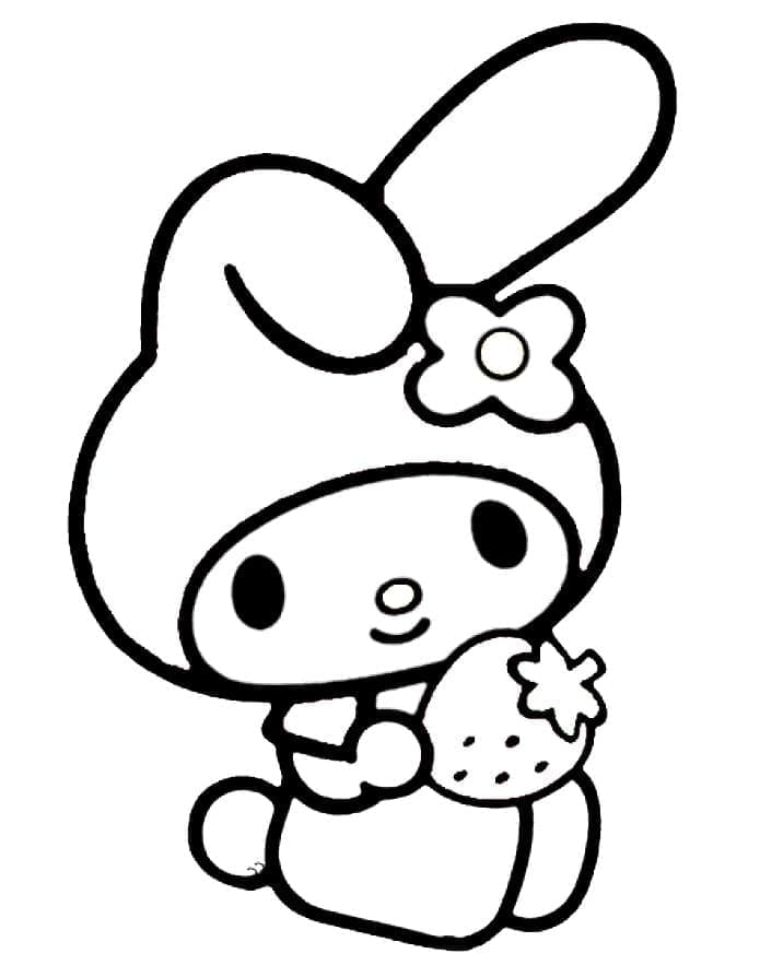 Tô màu My Melody và Quả Dâu