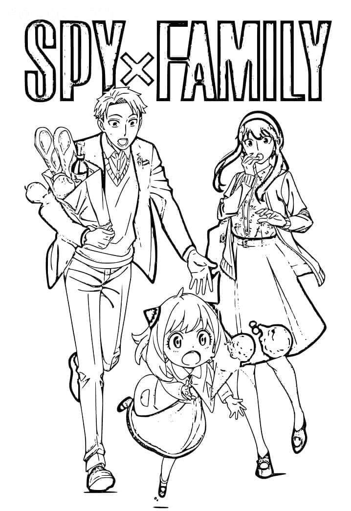 Tô màu Anya Forger trong Anime Spy x Family - Tranh Tô Màu Cho Bé