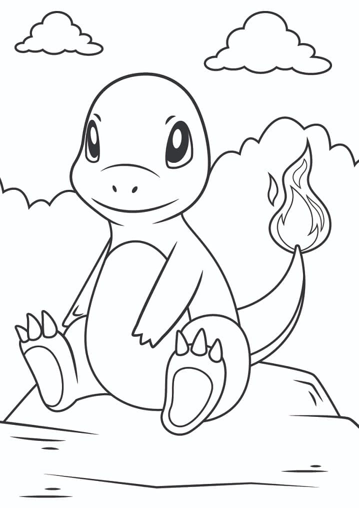 Tô màu Charmander Mỉm Cười