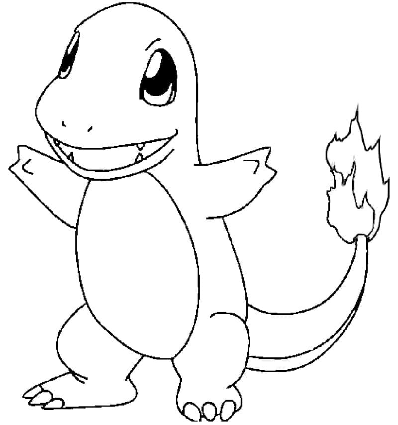 Tô màu Charmander Thân Thiện