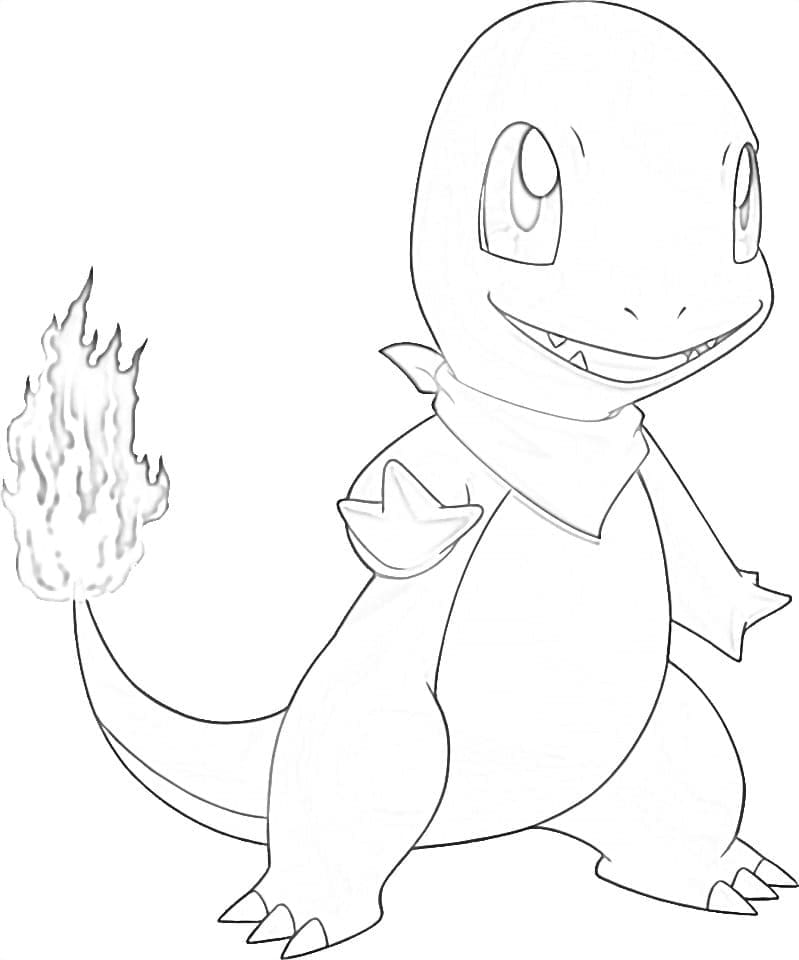 Tô màu Charmander Vui Vẻ