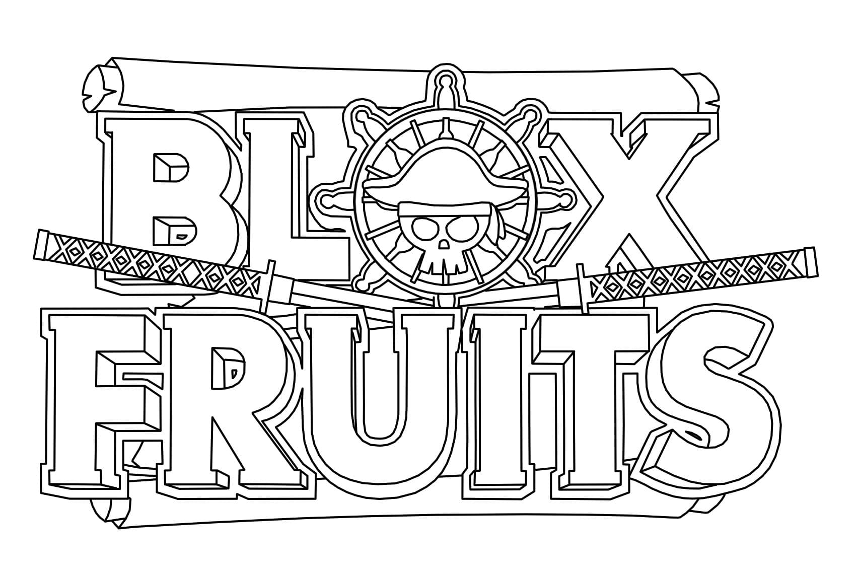Tô màu Logo Blox Fruits
