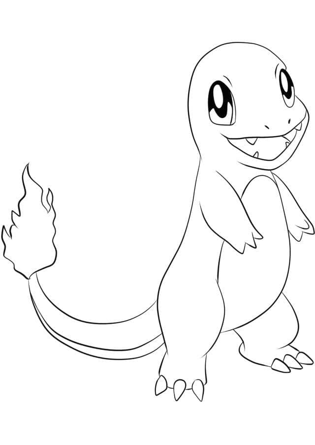 Tô màu Pokemon Charmander Cute