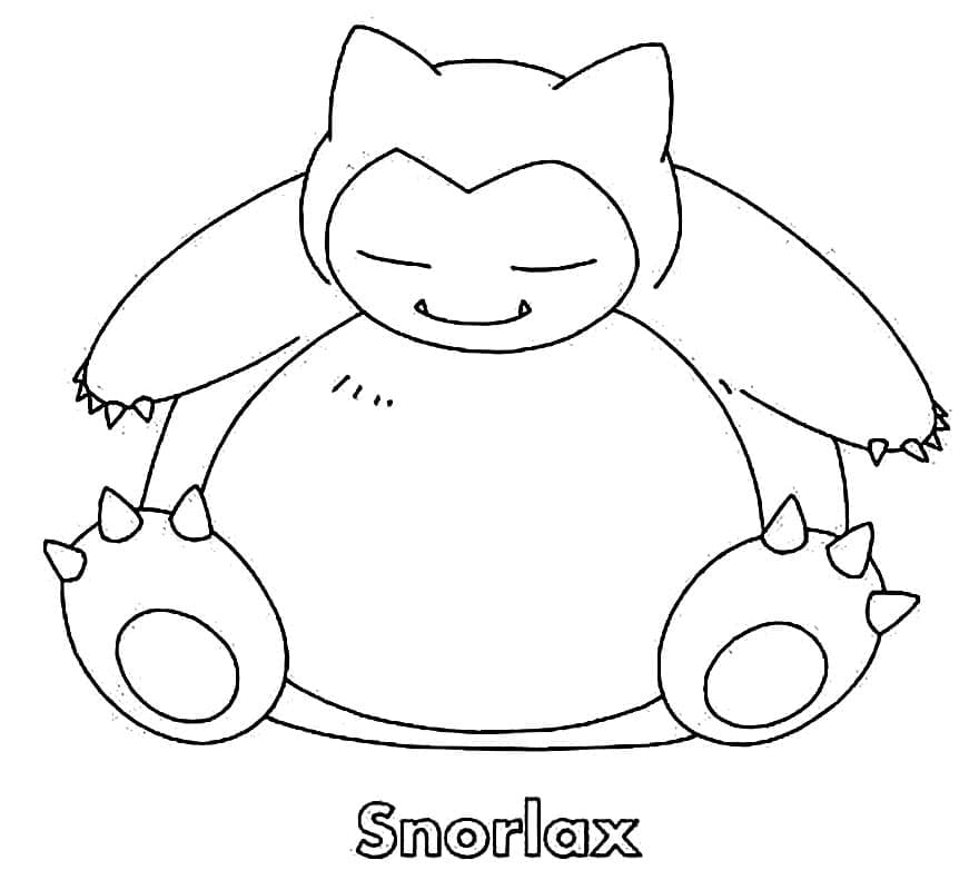 Tô màu Snorlax Đáng Yêu