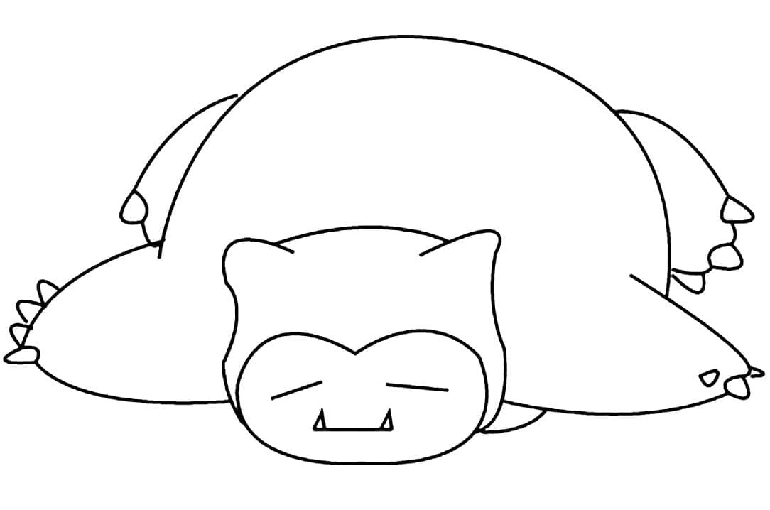 Tô màu Snorlax Lười Biếng