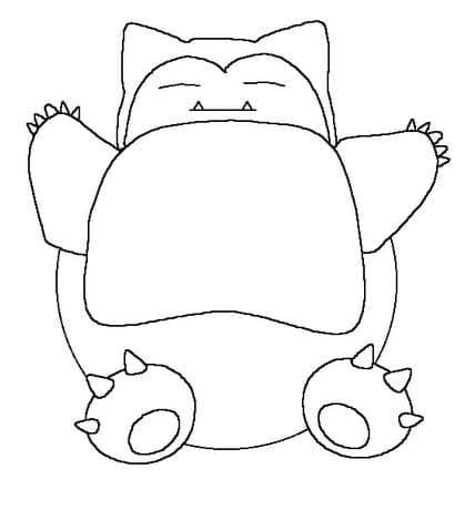 Tô màu Snorlax Ngộ Nghĩnh