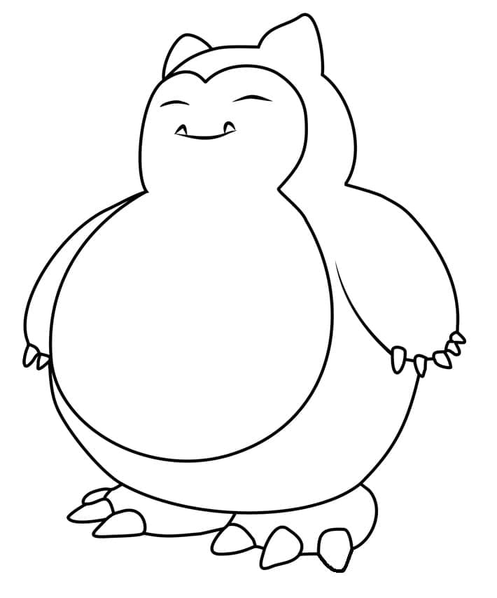 Tô màu Snorlax Vui Vẻ