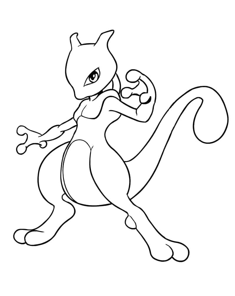 Tô màu Mewtwo Đẹp