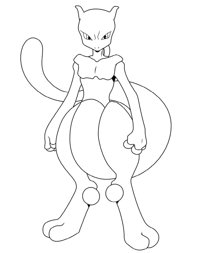 Tô màu Mewtwo Đơn Giản