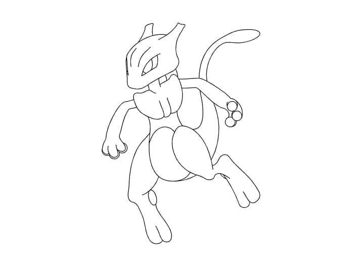 Tô màu Mewtwo Pokemon Đẹp