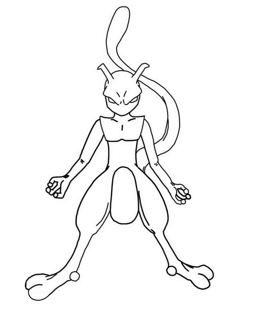 Tô màu Mewtwo Pokemon Ngầu