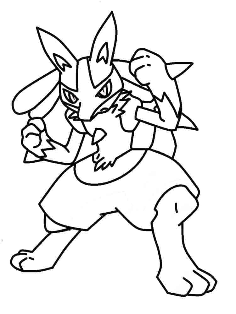 Tô màu Pokemon Lucario Đẹp