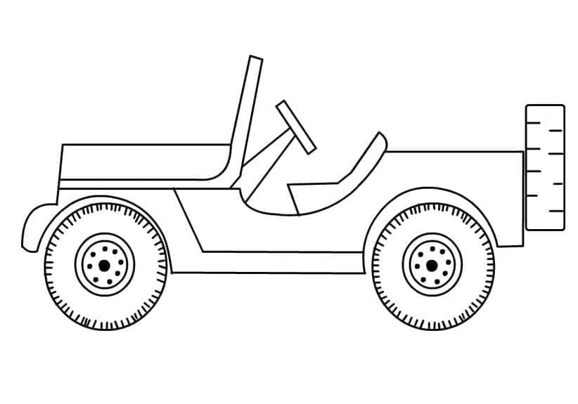 Tô màu Xe Jeep Đơn Giản