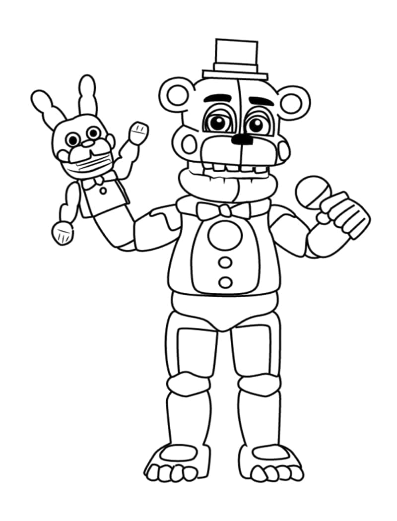 Tô màu Gấu Freddy FNAF