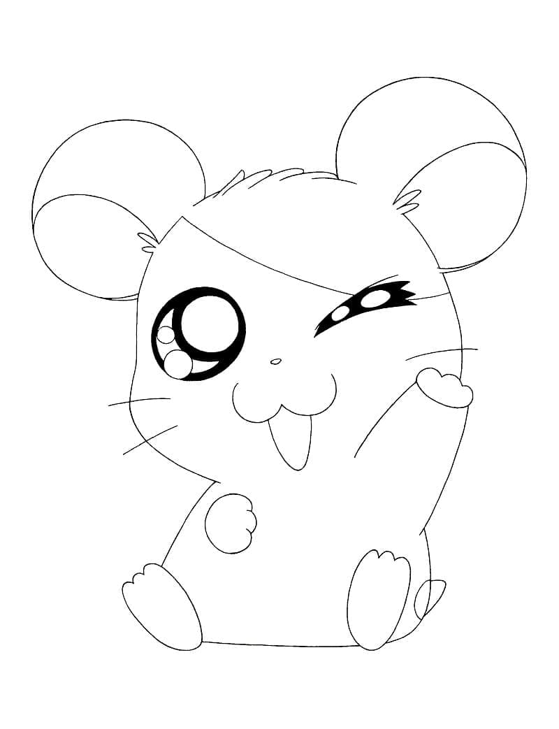 Tô màu Hamtaro Cute Và Đáng Yêu