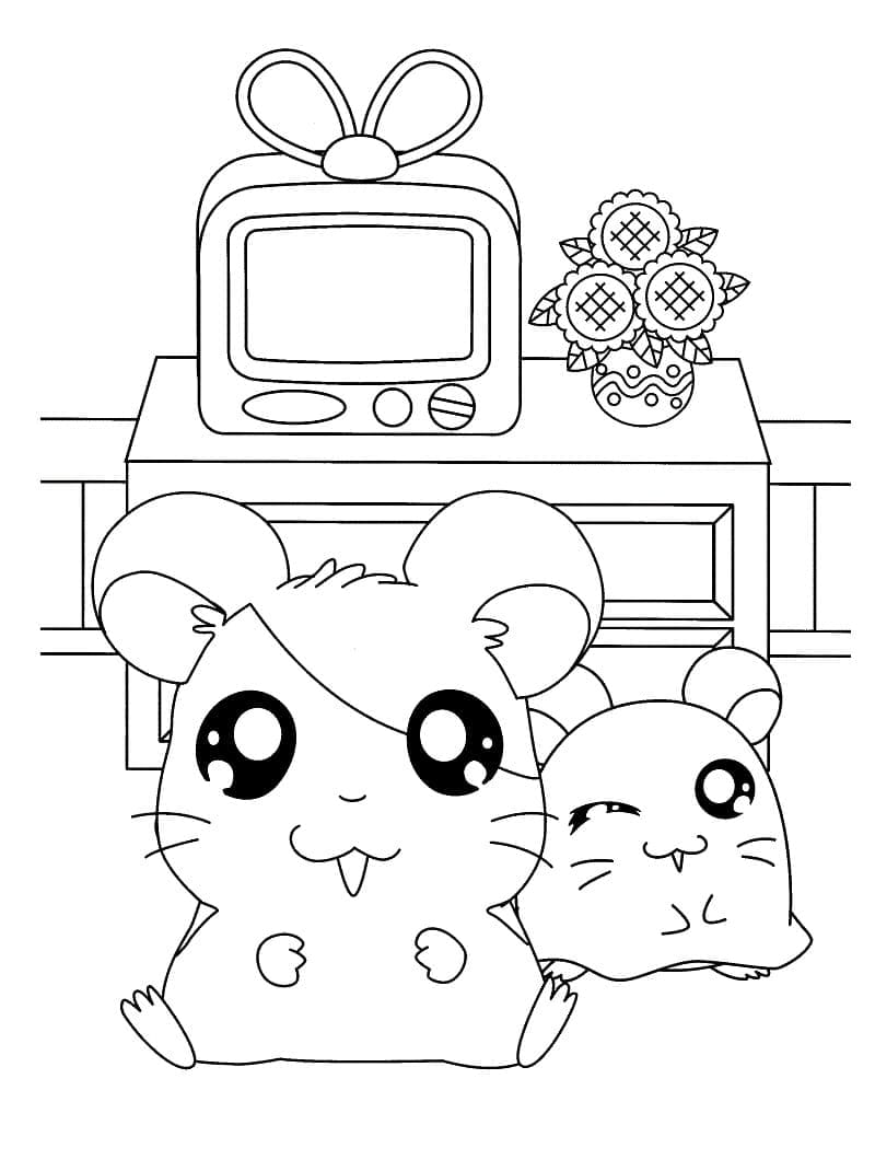 Tô màu Hamtaro Đáng Yêu