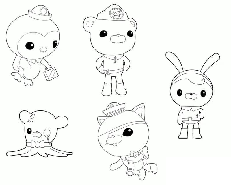 Tô màu Nhân Vật Trong Octonauts