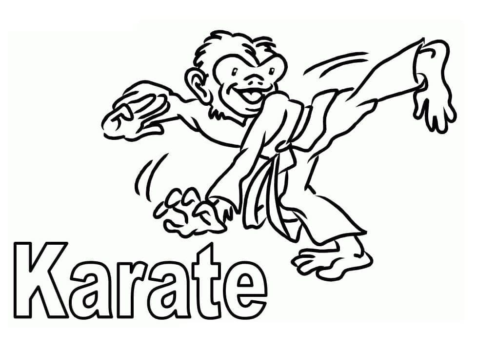 Tô màu Khỉ Karate