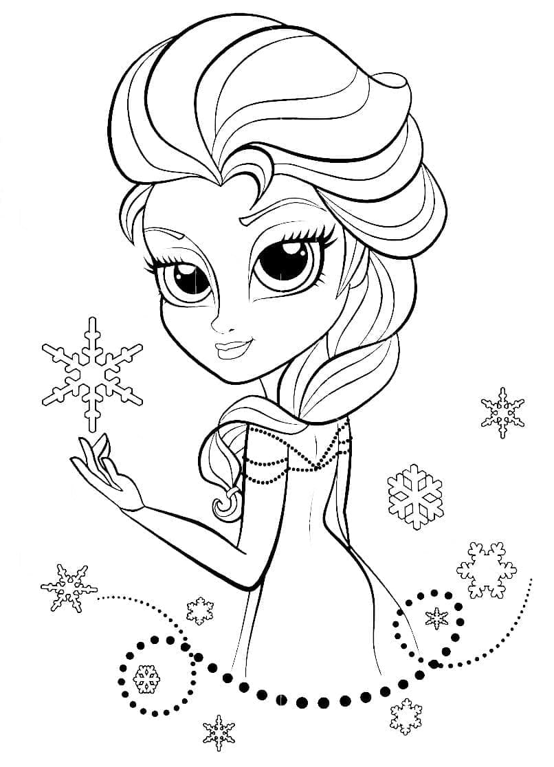 Tô màu Elsa Cute