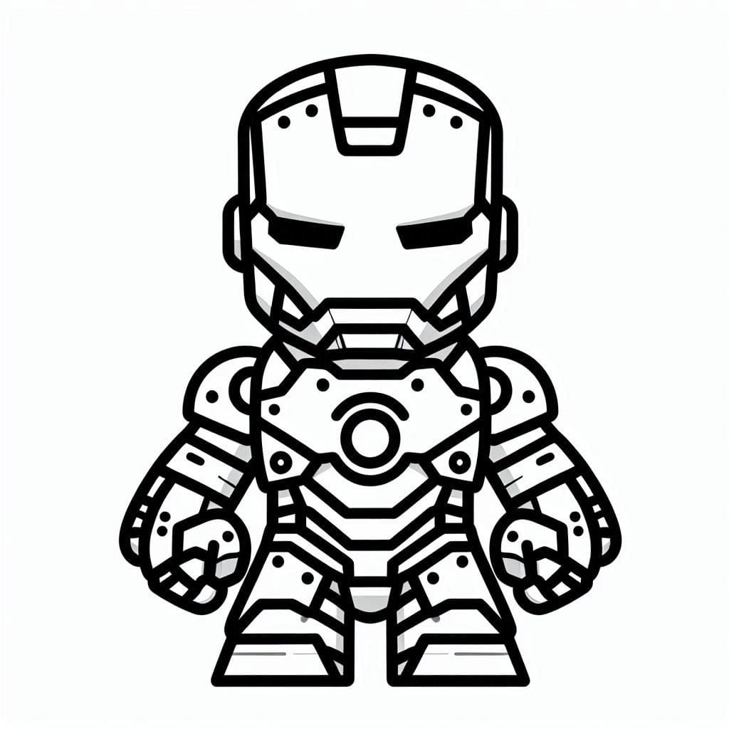 Tô màu Người Sắt Iron Man Cute