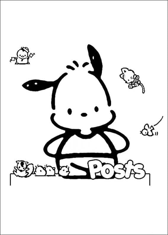 Tô màu Pochacco Cute Nhất