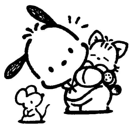 Tô màu Pochacco Trong Sanrio