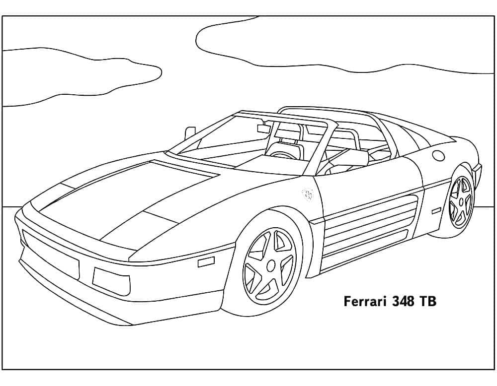 Tô màu Xe Ferrari 348 TB