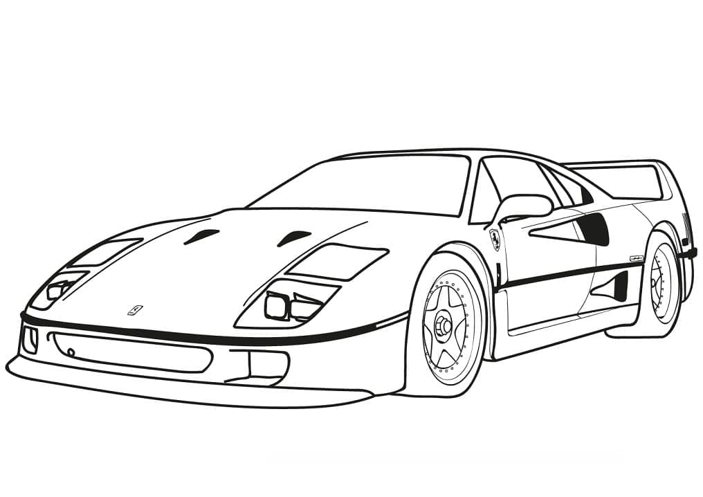 Tô màu Xe Ferrari F40