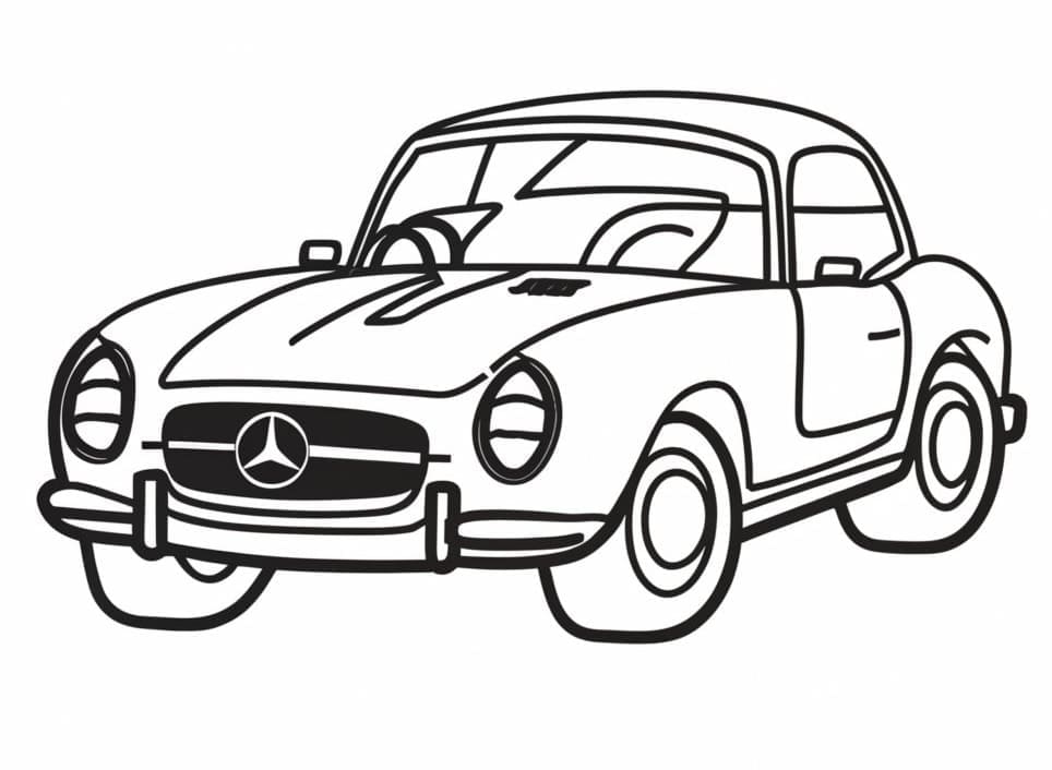 Tô màu Xe Mercedes Cổ Điển